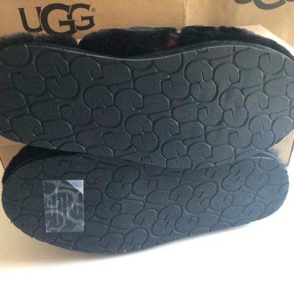 UGG Dalla Plaid Shearling Black Slipper. Sheepskin. NWT. Size: 9 - Picture 8 of 13